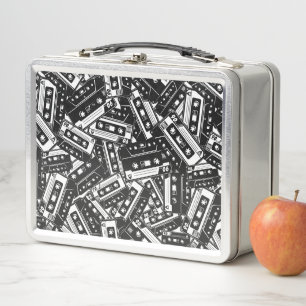 Retro Cassette Tape Metal Lunch Box