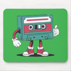Retro cassette tape. mouse pad