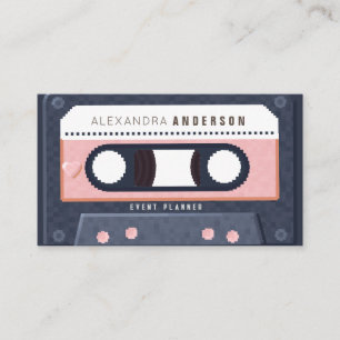 Retro Cassette Tape Music Pink Business Card