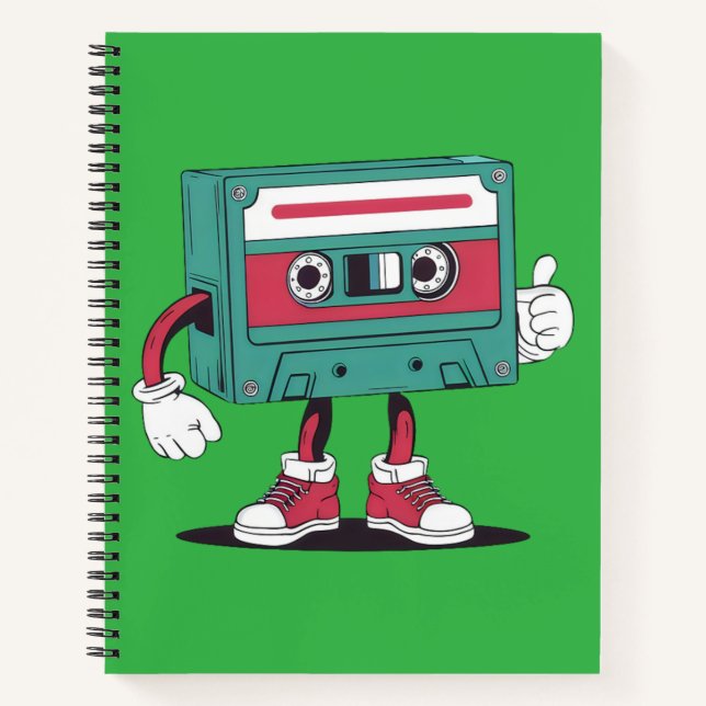 Retro cassette tape. notebook (Front)