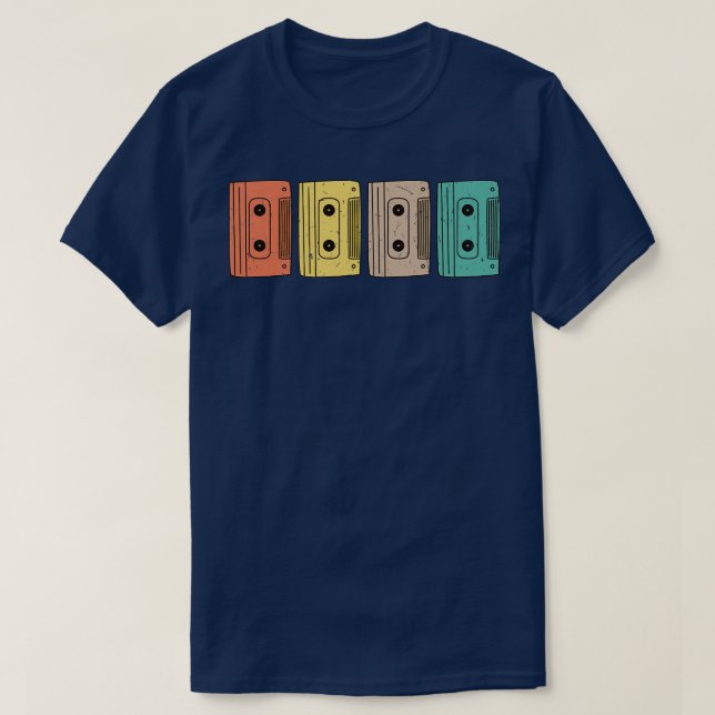 Retro Cassette Tape Old School 80s Music Lover Gif T-Shirt (Design Front)