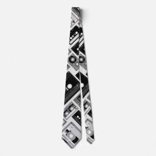 Retro cassette tape pattern tie