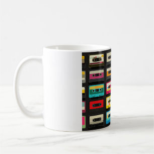Retro Cassette Tape Pattern – Vintage Music Coffee Mug