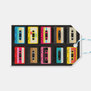 Retro Cassette Tape Pattern – Vintage Music Gift Tags