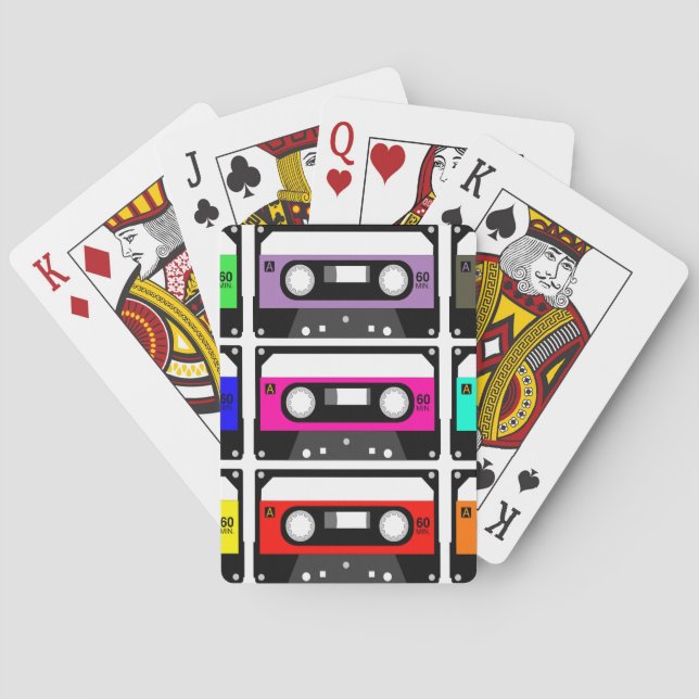 Retro Cassette Tape Playing Cards (Back)