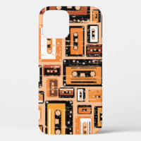 Retro Cassette Tape Seamless Pattern