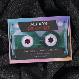 Retro cassette tape wedding save the date