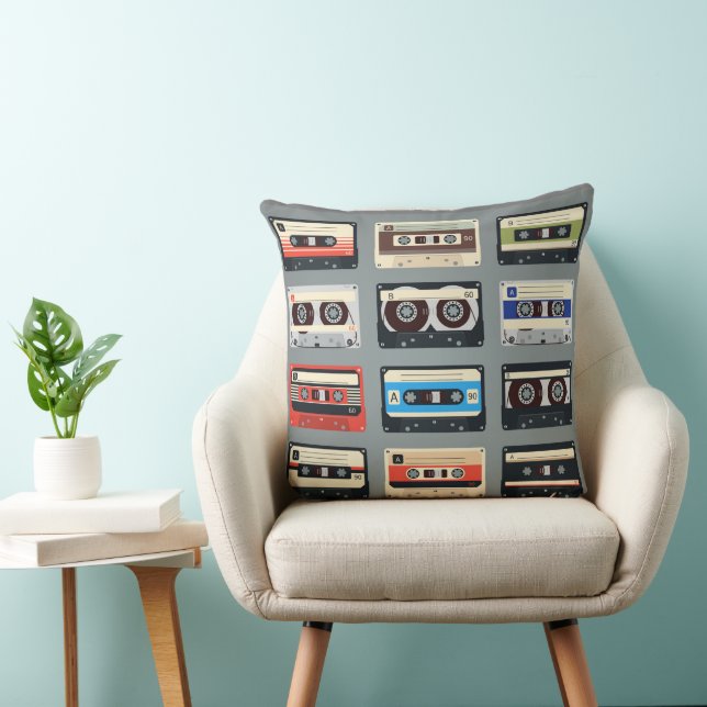 Retro Cassette Tapes 80s Cushion (Chair)