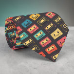 Retro Cassette Tapes Pop Culture Custom Necktie<br><div class="desc">This custom necktie features a vibrant, nostalgic design inspired by retro cassette tapes. It's a unique pop culture statement, perfect for anyone who appreciates 80s and 90s music and visual aesthetics. The bold colors and iconic tape imagery make this necktie a conversation starter and a stylish accessory for any outfit....</div>