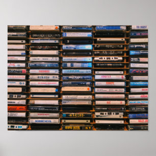 Retro Cassette Tapes Poster
