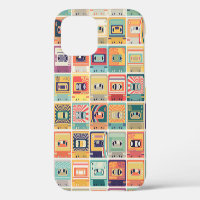 Retro Cassette Tapes Vintage Pattern.