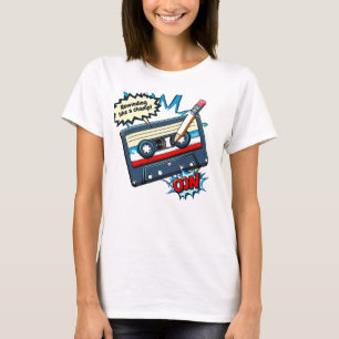 Retro cassette with pencil – Pop-art design with t T-Shirt