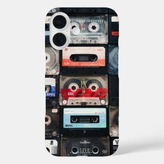Retro cassettes image on iphone case