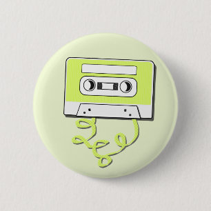 Retro Casssette 6 Cm Round Badge