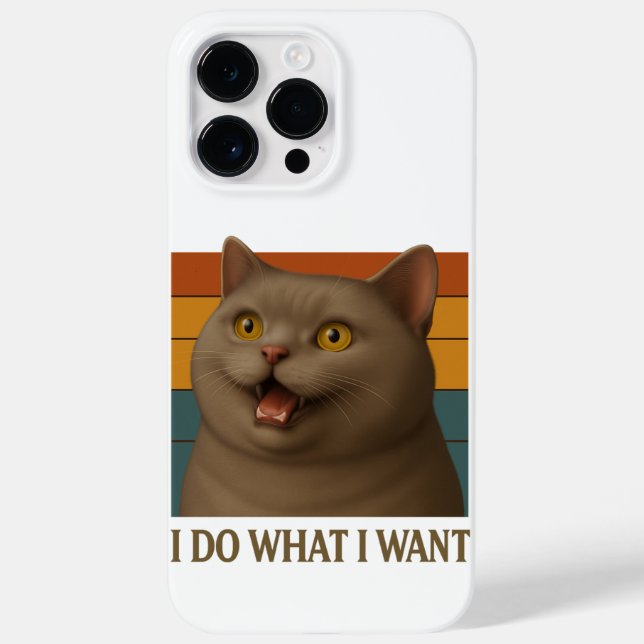 Retro Cat Attitude  Case-Mate iPhone Case (Back)