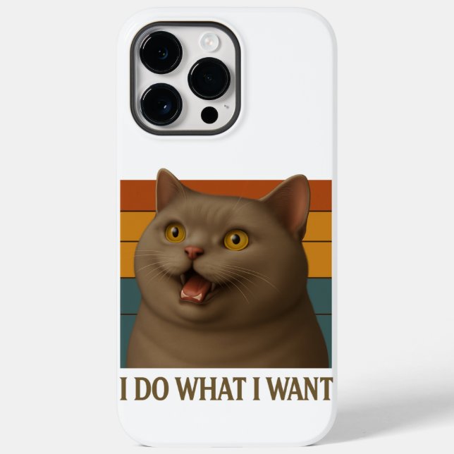 Retro Cat Attitude  Case-Mate iPhone Case (Back)