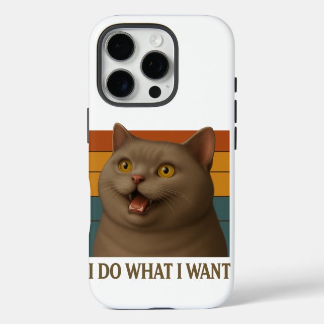 Retro Cat Attitude  Case-Mate iPhone Case (Back)