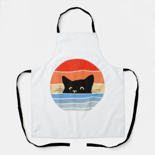 Retro Cat, Cat Lover, Cat Owner, Cute Cat Apron