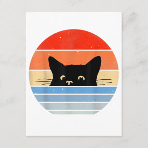 Retro Cat, Cat Lover, Cat Owner, Cute Cat Enclosure Card