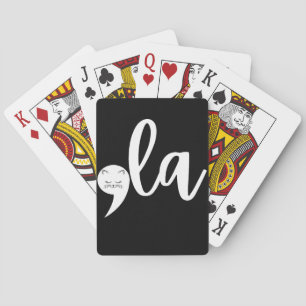 Retro Cat Comma La Kamala Harris 2024 Election  Playing Cards