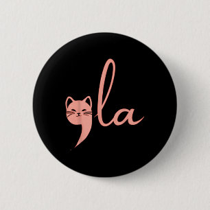 Retro Cat Comma La Kamala Harris For President 202 6 Cm Round Badge
