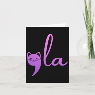 Retro Cat Comma La Kamala Harris For President 202 Card