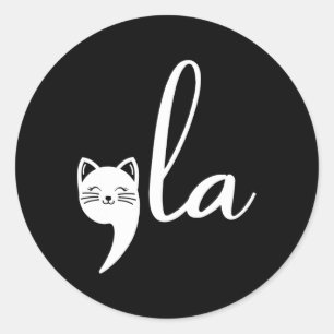 Retro Cat Comma La Kamala Harris For President 202 Classic Round Sticker
