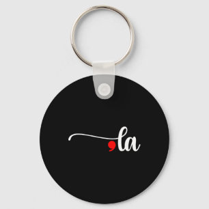Retro Cat Comma La Kamala Harris For President 202 Key Ring