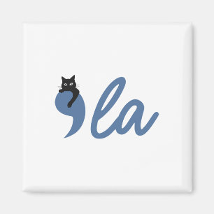 Retro Cat Comma La Kamala Harris For President 202 Magnet