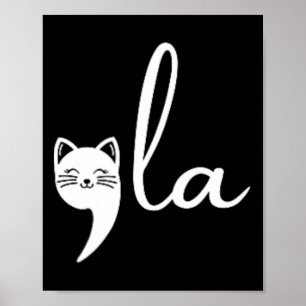 Retro Cat Comma La Kamala Harris For President 202 Poster
