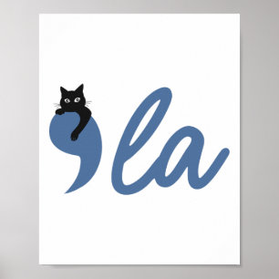 Retro Cat Comma La Kamala Harris For President 202 Poster