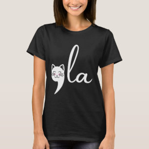 Retro Cat Comma La Kamala Harris For President 202 T-Shirt