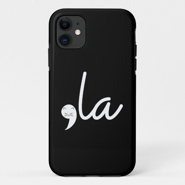 Retro Cat Comma La Kamala Harris For President 24 Case-Mate iPhone Case (Back)