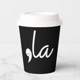 Retro Cat Comma La Kamala Harris For President 24 Paper Cups