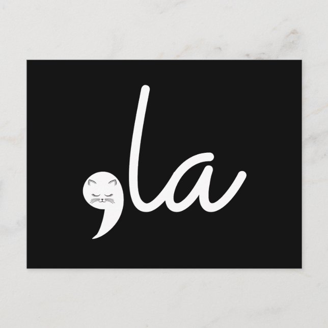 Retro Cat Comma La Kamala Harris For President 24 Postcard (Front)