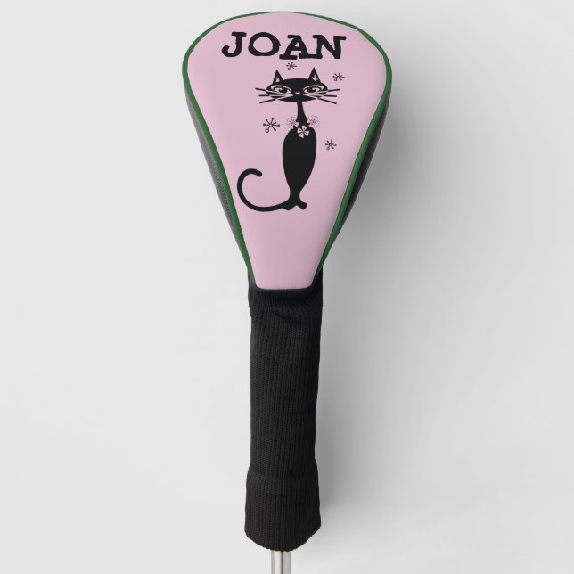 RETRO CAT CUSTOM GOLF DRIVER COVER PERSONALIZED (Front)