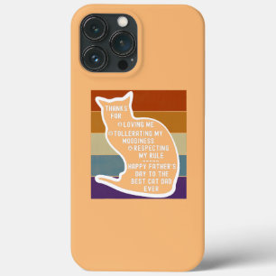 Retro Cat Dad Happy Fathers Day From Cat Best Cat iPhone 13 Pro Max Case
