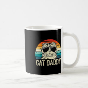 Retro Cat Daddy Vintage Distressed Scottish Fold C Coffee Mug
