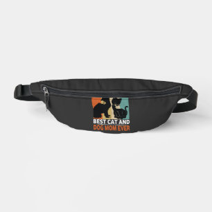 Retro Cat Dog Mum Cat Mama Furmama Puppy Kitty Mot Bum Bags