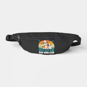 Retro Cat Dog Mum Cat Mama Furmama Puppy Kitty Mot Bum Bags