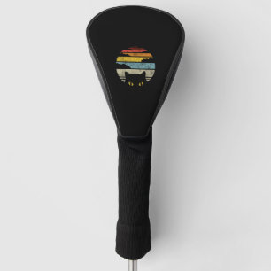 Retro Cat Graphic Vintage Style Cat Mum Dad Cats L Golf Head Cover