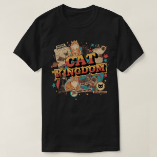 Retro Cat Kingdom Aesthetic - Vintage 90s T-Shirt