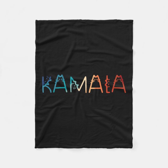 Retro Cat Lettering Positive Funny  Fleece Blanket (Front)