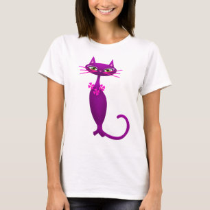 Retro cat mid century cute girly T-Shirt