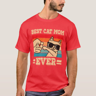 Retro Cat mum gift T-Shirt