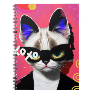 Retro Cat Notebook Journal