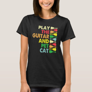 Retro Cat Owner Guitar Player Saying Guitarist I P T-Shirt