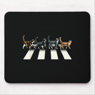 Retro Cat Rock And Roll Music Gift Men Kids Women Mouse Pad