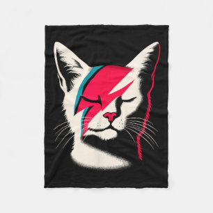 Retro Cat Rock Music Concert Band Men Kids Women F Fleece Blanket