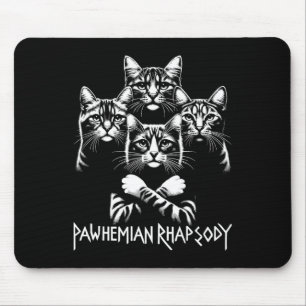 Retro Cat Rock Music Concert Band Men Kids Women F Mouse Pad